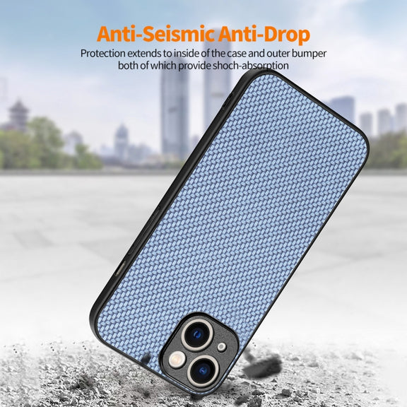 For iPhone 15 ENKAY Fiber Leather Skin PC Phone Case with High Aluminum-silicon Glass Film(Green)