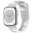 For Apple Watch 7 45mm Double Color Silicone Watch Band(Grey+White) - Watch Bands by PMC TechLife | Online Shopping South Africa | PMC TechLife