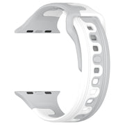 For Apple Watch 5 40mm Double Color Silicone Watch Band(Grey+White)