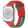 For Apple Watch 3 38mm Double Color Silicone Watch Band(Red+Green) - Watch Bands by PMC TechLife | Online Shopping South Africa | PMC TechLife