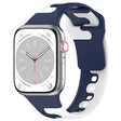 For Apple Watch 2 42mm Double Color Silicone Watch Band(Blue+White) - Watch Bands by PMC TechLife | Online Shopping South Africa | PMC TechLife