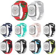 For Apple Watch 38mm Double Color Silicone Watch Band(Grey+White)