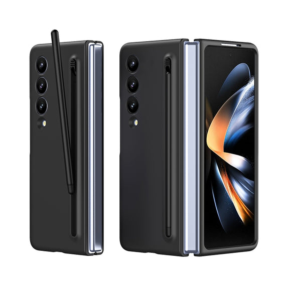 For Samsung Galaxy Z Fold4 Skinfeel Shockproof Phone Case, No Pen(Black)