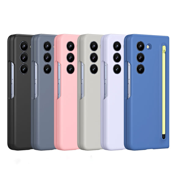 For Samsung Galaxy Z Fold4 Skinfeel Shockproof Phone Case, No Pen(Black)