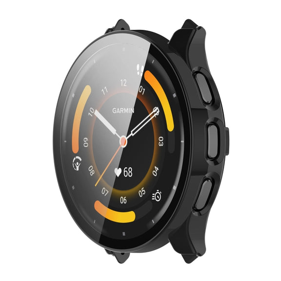 Compatible with Garmin Venu 3 ENKAY Hat-Prince Full Coverage PC + Tempered Glass Film Integrated Watch Case(Black)