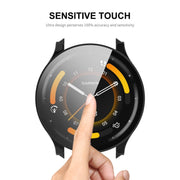 Compatible with Garmin Venu 3S ENKAY Hat-Prince Full Coverage PC + Tempered Glass Film Integrated Watch Case(Black)