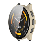 Compatible with Garmin Venu 3S ENKAY Hat-Prince Full Coverage PC + Tempered Glass Film Integrated Watch Case(Ivory White)