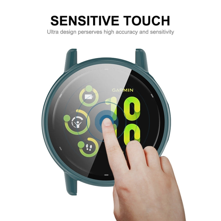 Compatible with Garmin Active 5 ENKAY Hat-Prince Full Coverage PC + Tempered Glass Film Integrated Watch Case(Black)