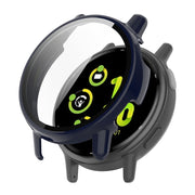 Compatible with Garmin Active 5 ENKAY Hat-Prince Full Coverage PC + Tempered Glass Film Integrated Watch Case(Dark Blue)