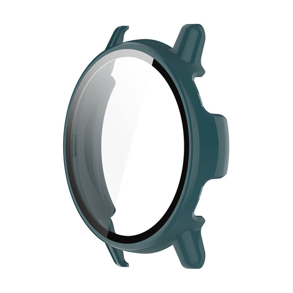 For Garmin Active 5 ENKAY Hat-Prince Full Coverage PC + Tempered Glass Film Integrated Watch Case(Dark Green)