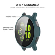 Compatible with Garmin Active 5 ENKAY Hat-Prince Full Coverage PC + Tempered Glass Film Integrated Watch Case(Ivory White)