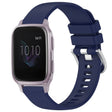Compatible with Garmin Venu / Venu SQ Liquid Glossy Silver Buckle Silicone Watch Band(Dark Blue) - free shipping - PMC TechLife - Order now!
