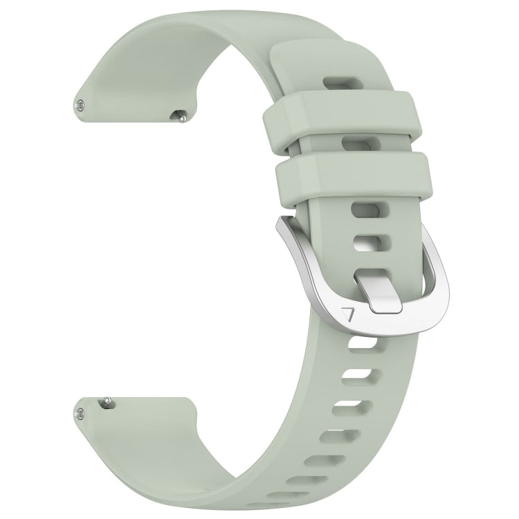 Compatible with Garmin VivoMove Luxe / Garminmove Luxe Liquid Glossy Silver Buckle Silicone Watch Band(Green) - free shipping - PMC TechLife - Order now!