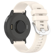 Compatible with Garmin VivoMove Style / Vivomove Liquid Glossy Silver Buckle Silicone Watch Band(Starlight)