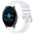 Compatible with Garmin Vivoactive3 / 3 Music Liquid Glossy Silver Buckle Silicone Watch Band(White) - Watch Bands by PMC TechLife | Online Shopping South Africa | PMC TechLife | Buy Now Pay Later Mobicred