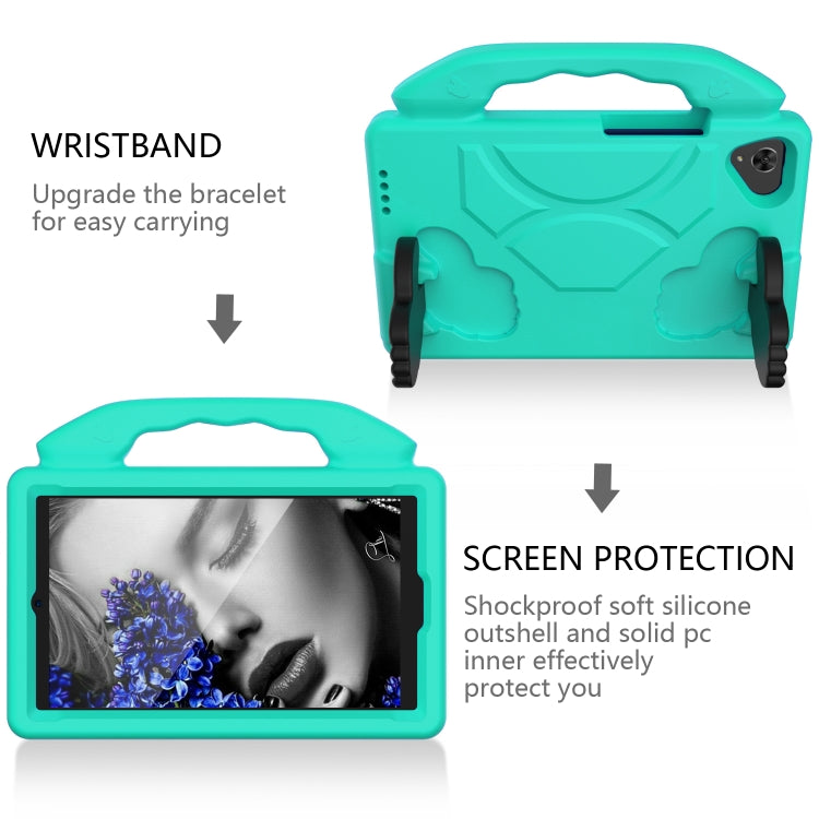 For Samsung Galaxy Tab A9 X110 Thumb Bracket EVA Shockproof Tablet Case(Glacial Green) - free shipping - PMC Jewellery - Order now!