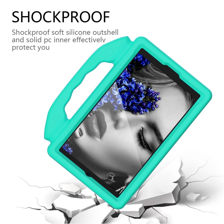 For Samsung Galaxy Tab A9 X110 Thumb Bracket EVA Shockproof Tablet Case(Glacial Green) - free shipping - PMC Jewellery - Order now!