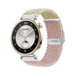 For Huawei Watch GT4 41mm Integrated Buckle Braided Nylon Watch Band(Starlight Color+Starlight Pink) - Watch Bands by PMC TechLife | Online Shopping South Africa | PMC TechLife