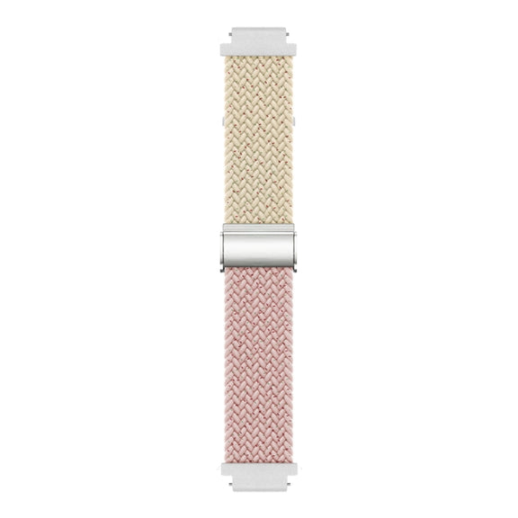 For Huawei Watch GT4 41mm Integrated Buckle Braided Nylon Watch Band(Starlight Color+Starlight Pink)