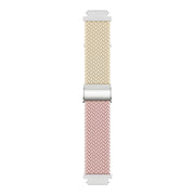 For Huawei Watch GT4 41mm Integrated Buckle Braided Nylon Watch Band(Starlight+Pink)