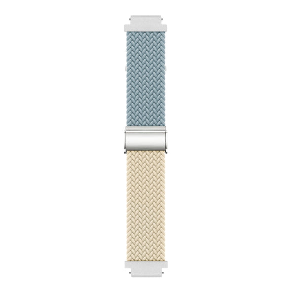For Huawei Watch GT4 41mm Integrated Buckle Braided Nylon Watch Band(Rock Blue+Starlight)