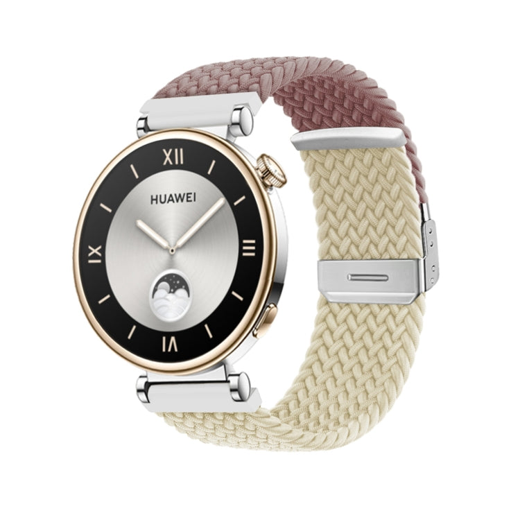 For Huawei Watch GT4 41mm Integrated Buckle Braided Nylon Watch Band(Smoke Purple+Starlight) - free shipping - PMC TechLife - Order now!