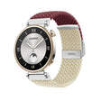 For Huawei Watch GT4 41mm Integrated Buckle Braided Nylon Watch Band(Wine Red+Starlight) - free shipping - PMC TechLife - Order now!