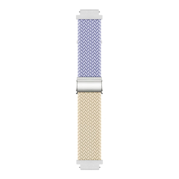 For Huawei Watch GT4 41mm Integrated Buckle Braided Nylon Watch Band(Light Purple+Starlight)
