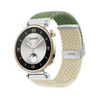 For Huawei Watch GT4 41mm Integrated Buckle Braided Nylon Watch Band(Green+Starlight) - Watch Bands by PMC TechLife | Online Shopping South Africa | PMC TechLife