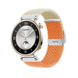 For Huawei Watch GT4 41mm Integrated Buckle Braided Nylon Watch Band(Starlight+Orange) - Watch Bands by PMC TechLife | Online Shopping South Africa | PMC TechLife