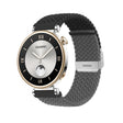 For Huawei Watch GT4 41mm Integrated Buckle Braided Nylon Watch Band(Black+Grey) - Watch Bands by PMC TechLife | Online Shopping South Africa | PMC TechLife