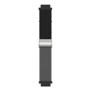 For Huawei Watch GT4 41mm Integrated Buckle Braided Nylon Watch Band(Black+Grey)