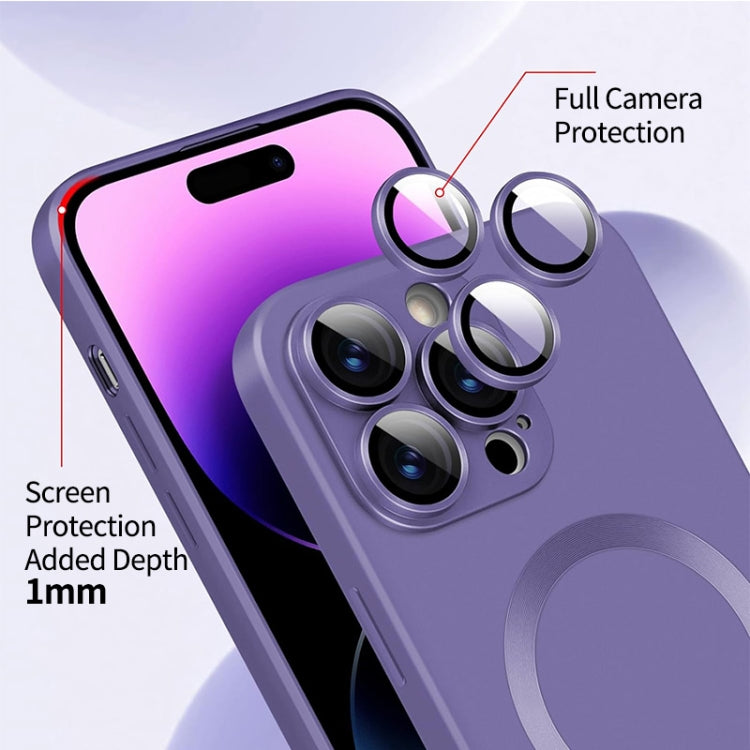 For iPhone 15 ENKAY MagSafe Matte TPU Phone Case with Lens Film(Green)