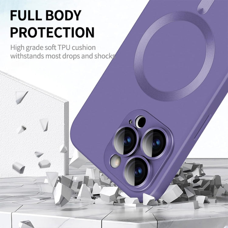 For iPhone 15 ENKAY MagSafe Matte TPU Phone Case with Lens Film(Green)
