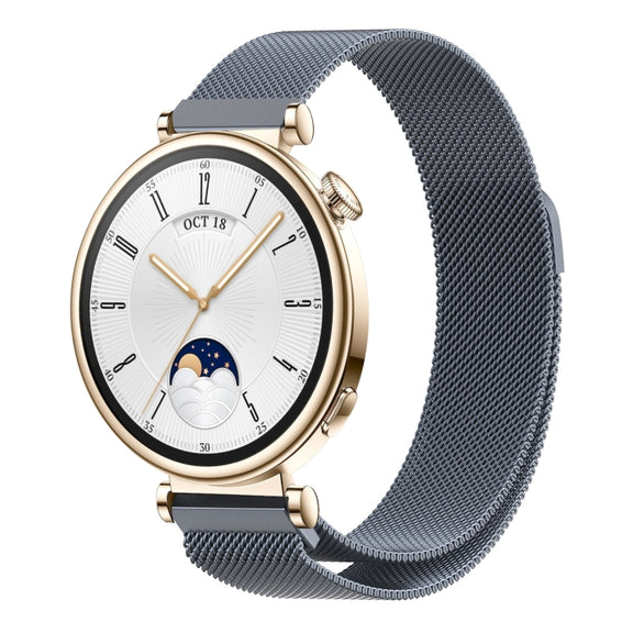 For Huawei Watch GT4 41mm Milan Magnetic Steel Mesh Watch Band(Gray)