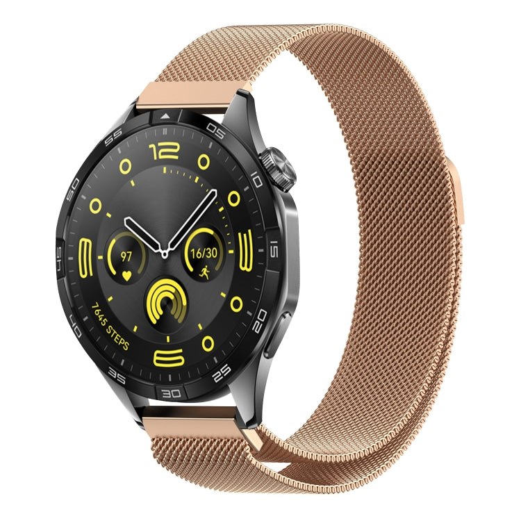 For Huawei Watch GT4 46mm Milan Magnetic Steel Mesh Watch Band(Rose Gold) - Watch Bands by PMC TechLife | Online Shopping South Africa | PMC TechLife