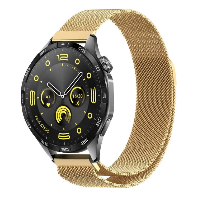 For Huawei Watch GT4 46mm Milan Magnetic Steel Mesh Watch Band(Gold) - Watch Bands by PMC TechLife | Online Shopping South Africa | PMC TechLife