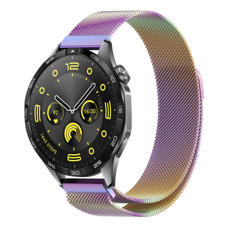 For Huawei Watch GT4 46mm Milan Magnetic Steel Mesh Watch Band(Colorful) - Watch Bands by PMC TechLife | Online Shopping South Africa | PMC TechLife