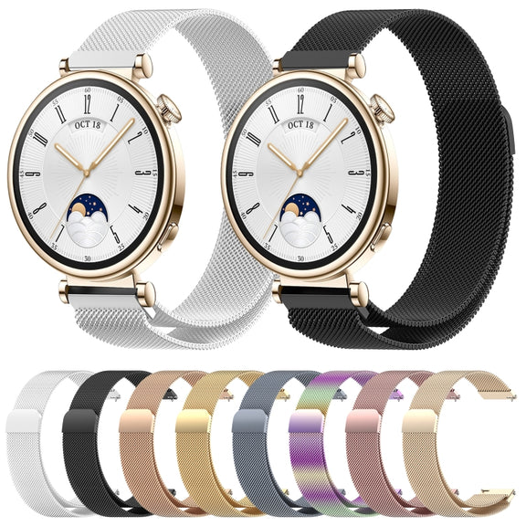 For Huawei Watch GT4 41mm Milan Magnetic Steel Mesh Watch Band(Black)