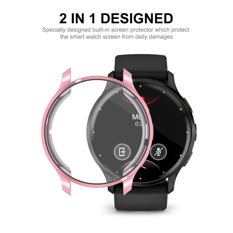 Compatible with Garmin Venu 3S ENKAY Hat-Prince Full Coverage Electroplated TPU Watch Case with Screen Protection(Silver)