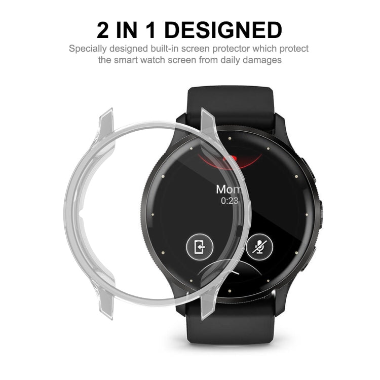 For Garmin Venu 3S ENKAY Hat-Prince Full Coverage Transparent TPU Watch Case with Screen Protection