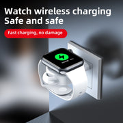 For Apple Watch Aluminum USB Watch Wireless Charger(Black)