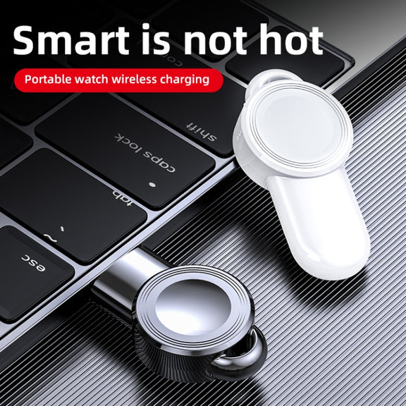 For Apple Watch Aluminum USB Watch Wireless Charger(Black)