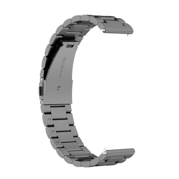 For Huawei Watch GT4 46mm Three Bead Stainless Steel Metal Watch Band(Gray)
