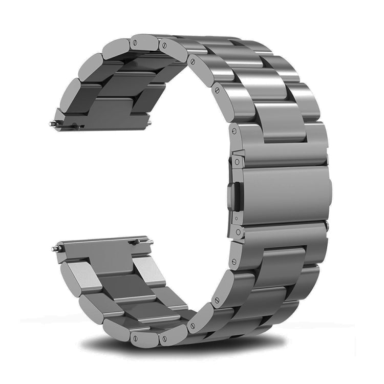 For Huawei Watch GT4 46mm Three Bead Stainless Steel Metal Watch Band(Gray)