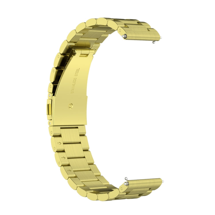 For Huawei Watch GT4 41mm Three Bead Stainless Steel Metal Watch Band(Gold) - free shipping - PMC TechLife - Order now!