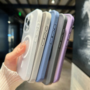 For iPhone 15 Pro Max Transparent TPU Hybrid PC Magsafe Phone Case(White)