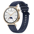 For Huawei Watch GT4 41mm Tire Pattern Silver Buckle Silicone Watch Band(Midnight Blue) - Watch Bands by PMC TechLife | Online Shopping South Africa | PMC TechLife