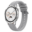 For Huawei Watch GT4 46mm Tire Pattern Silver Buckle Silicone Watch Band(Light Gray) - Watch Bands by PMC TechLife | Online Shopping South Africa | PMC TechLife