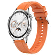 For Huawei Watch GT4 46mm Tire Pattern Silver Buckle Silicone Watch Band(Orange) - Watch Bands by PMC TechLife | Online Shopping South Africa | PMC TechLife